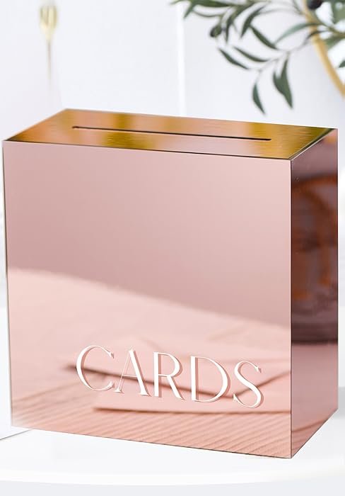 buy in bulk uniqooo clear acrylic card box w/slot, thick diy wedding box blank white print, large 10x10x5.5 in, for reception decoration fundraiser money box election ballot graduation keepsake party favor source from factory