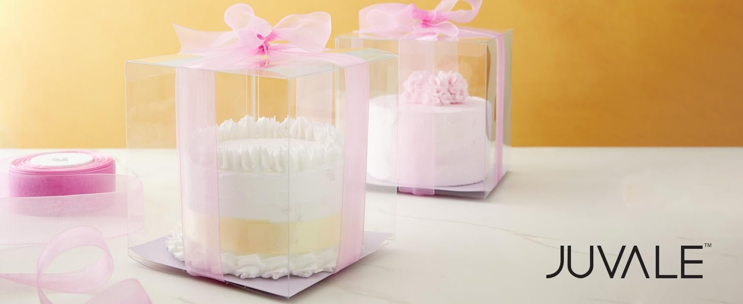 Giá thương mại Juvale 30 hộp quà trong suốt - Hộp nhựa vuông trong suốt 6x6x6 inch dùng cho bánh, tiệc cưới, tiệc mừng em bé, tiệc sinh nhật, nhà cung cấp bán buôn