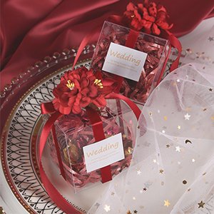 trade price benecreat 10pcs clear gift boxes 6.8x4.7x1.2inch rectangle pvc wedding party favour boxes for candy chocolate, present contains, festival gift packaging wholesale supplier