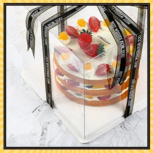 trade price 4 pcs clear cake boxes with a 147 ft ribbon 10 x 10 x 9 inch tall cake box transparent baking box portable tall layer bakery box for wedding birthday anniversary baking display pack wholesale supplier