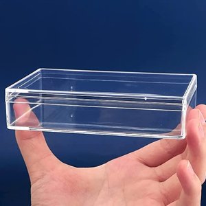 buy in bulk dedoot clear acrylic box with lids, 4 pack 4.3x2.7x1 inch clear acrylic plastic square cube storage candy box containers for wedding, party, treats, coin, jewelry accessories source from factory