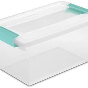 factory price sterilite 19628604 medium clip clear storage box with latched lid - 11"l x 6-5/8"w x 5-3/8"h volume discount