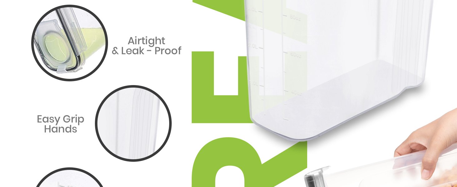 factory direct utopia kitchen cereal containers storage - liter airtight food storage containers & cereal dispenser for pantry organization and storage (clear, 4 liter pack of 4) oem/odm services