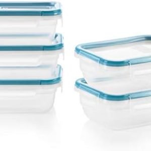 direct bulk orders snapware total solution 10-pc plastic food storage containers set, 3-cup rectangle meal prep container, non-toxic, bpa-free lids with 4 locking tabs, microwave, dishwasher, and freezer safe low-cost wholesale