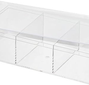 buy in bulk hammont rectangle acrylic box - shelf organizer bins - clear storage containers - candy party favors | bathroom storage | makeup cosmetic organization | 7.5"x3.75"x2" (4 pack) source from factory