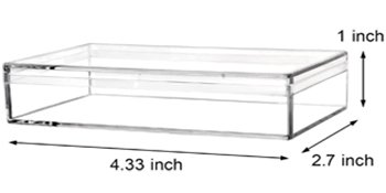 buy in bulk dedoot clear acrylic box with lids, 4 pack 4.3x2.7x1 inch clear acrylic plastic square cube storage candy box containers for wedding, party, treats, coin, jewelry accessories source from factory