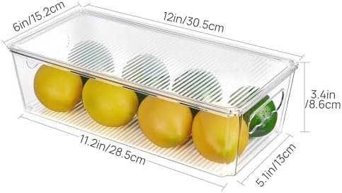 Organizadores y contenedores de almacenamiento transparentes de 8 piezas con tapas, apilables, de plástico, con asas, para refrigerador, congelador, despensa, gabinetes, organización y almacenamiento de cocina, servicios OEM/ODM, Vtopmart.