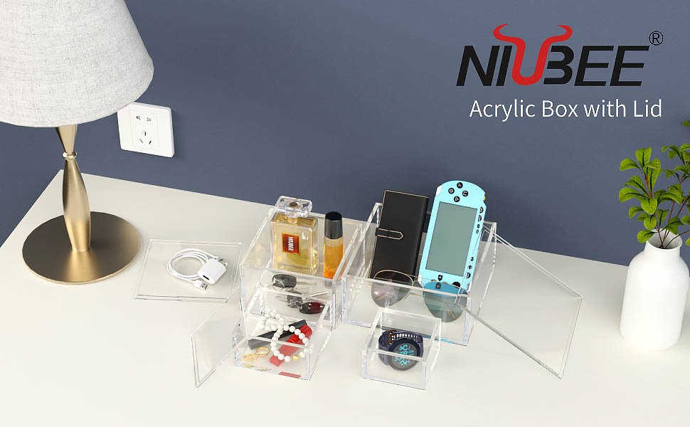 buy in bulk niubee acrylic storage box with lids, 4‘’ clear mult-purpose box square stackable for office, home, mini cube containers for jewelry,staples, mini toys source from factory buy in bulk niubee acrylic storage box with lids, 4‘’ clear mult-purpose box square stackable for office, home, mini cube containers for jewelry,staples, mini toys source from factory