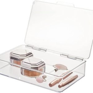 buy in bulk idesign kitchen binz bpa-free plastic stackable organizer box with lid - 7.26" x 10.75" x 2.37", clear source from factory