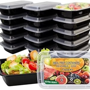 direct bulk orders 15 pack- meal prep containers 32oz, plastic food prep containers reusable, leakproof to go food containers with lids, bpa-free, microwave/dishwasher/freezer safe low-cost wholesale