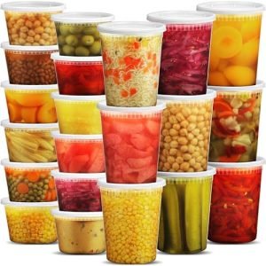 direct bulk orders joyserve deli food containers with 54 lids - (48 sets) 24-32 oz quart size & 24-16 oz pint size for airtight takeout meal prep storage, bpa-free, dishwasher, microwave safe low-cost wholesale