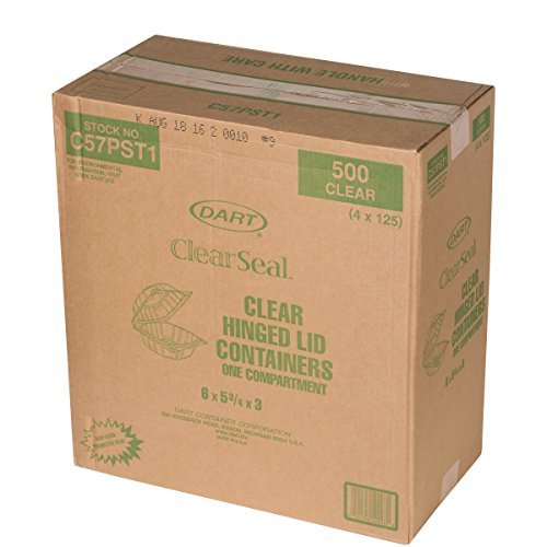 factory direct dart c57pst1 ops 6 in clear hinged container, 6.0 x 5.8 in (case of 500) oem/odm services