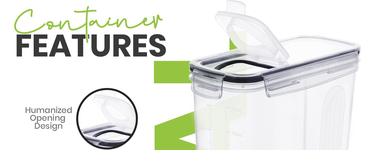 factory direct utopia kitchen cereal containers storage - liter airtight food storage containers & cereal dispenser for pantry organization and storage (clear, 4 liter pack of 4) oem/odm services