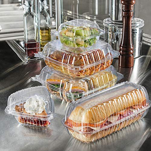 factory direct dart c57pst1 ops 6 in clear hinged container, 6.0 x 5.8 in (case of 500) oem/odm services