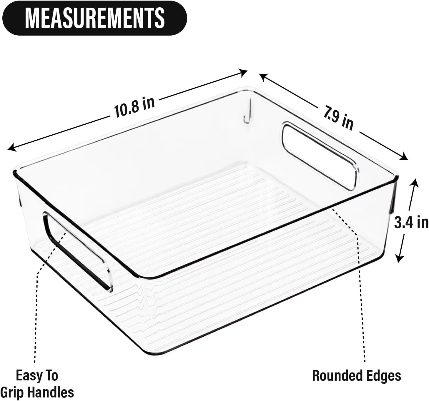 factory direct clear plastic storage bins, pantry organizers and storage or kitchen organization and storage containers bins for organizing, fridge, freezer, bathroom, pantries, medicine cabinet organizer bin oem/odm services
