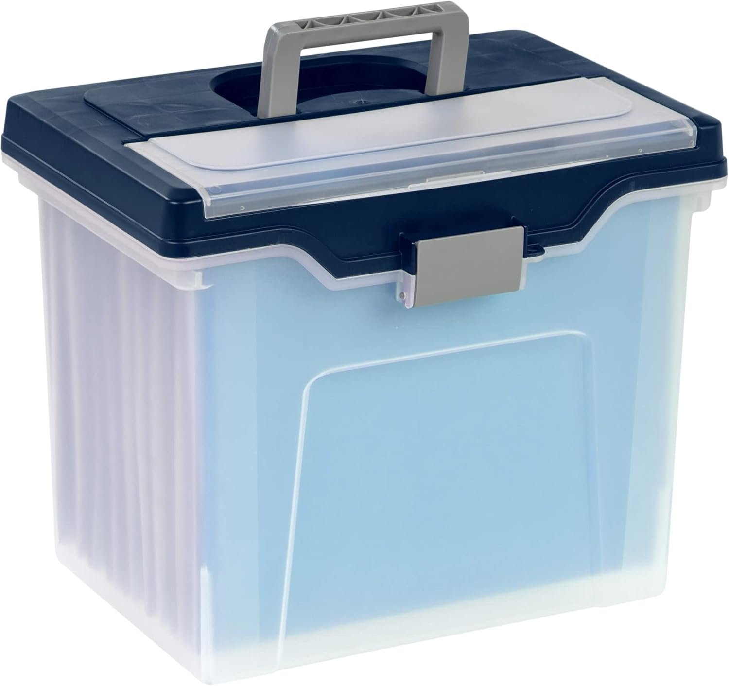 factory price office depot large mobile file box, letter size, 11 5/8in.h x 13 3/6in.w x 10in.d, clear/blue, 110988 volume discount