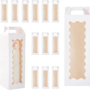 trade price hzzycaxli transparent gift box with handle for sublimation glass exhibition boxes,tumbler gift box for 20oz/30oz drinking glasses jars, wine bottle cup wrapping packaging boxes(white-20pcs) wholesale supplier