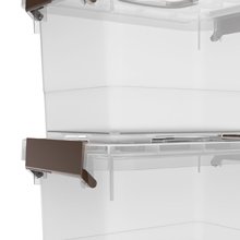 factory direct wyt clear storage latch box, 6 pack storage organizer bins with latching handle and lids, 3.5 quart oem/odm services