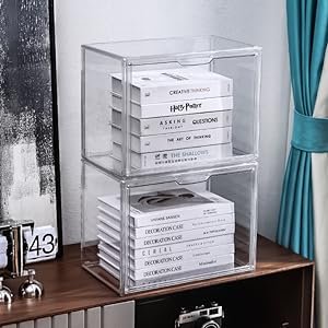 خرید عمده ویترین اکریلیک شفاف، سطل‌های نگهداری پلاستیکی قابل چیدن با درب مغناطیسی، ویترین لوازم آرایشی، کلکسیون‌های بزرگ، منبع خیلی بزرگ از کارخانه