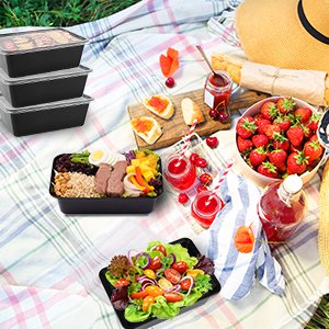 direct bulk orders 50-pack meal prep containers, 26 oz microwavable reusable food containers with lids for food prepping, disposable lunch boxes, plastic food boxes- stackable, freezer dishwasher healthy low-cost wholesale