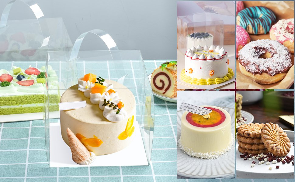 Giá thương mại hộp bánh trong suốt 6x6x5 inch, hộp đựng bánh trong suốt 20 chiếc cho bánh sô cô la, hộp đựng quà tặng cho tiệc cưới, tốt nghiệp, nhà cung cấp bán buôn