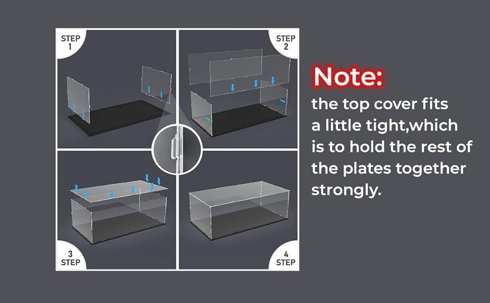 buy in bulk thickened clear acrylic display case for lego 10295 10265 42170 42155 42176 75376 collectibles, transparent box dustproof protection with wood-plastic base & string light, black inside 15.7x7.9x7.9in source from factory