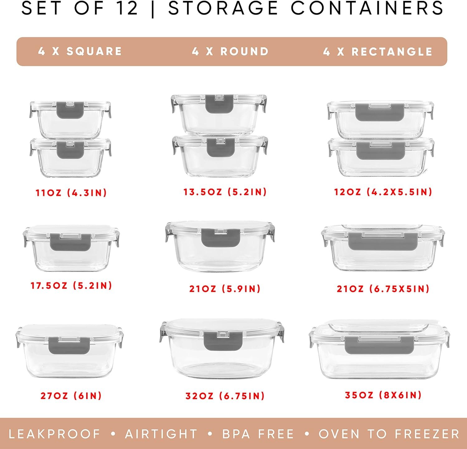 factory direct joyjolt joyful 24pc borosilicate glass storage containers with lids. 12 airtight, freezer safe food storage containers, pantry kitchen storage containers, glass meal prep container for lunch oem/odm services