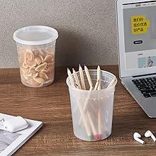 direct bulk orders 32 oz. plastic deli containers with lids, 24 sets - leakproof, stackable, bpa free, microwavable, freezer safe (formerly fuling) low-cost wholesale