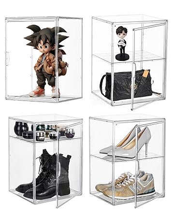 buy in bulk super large boot storage boxes clear stackable storage bins, xx-large shoe box organizers with magnetic lids, big acrylic display case an adjustable divider source from factory