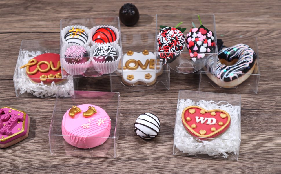 manufacturer direct 50pcs 4x4x2 inch plastic clear pastry bakery boxes cookies boxes dount boxes soap boxes truffle boxes browine cake boxes chocolate covered strawberries boxestreat boxes for party favors wedding supplier direct