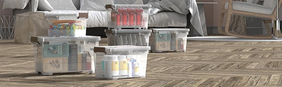 factory direct wyt clear storage latch box, 6 pack storage organizer bins with latching handle and lids, 3.5 quart oem/odm services