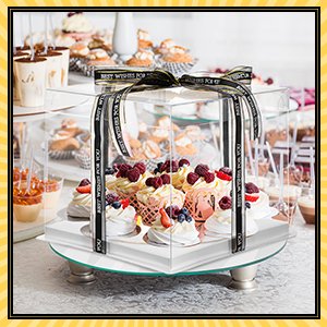 trade price 4 pcs clear cake boxes with a 147 ft ribbon 10 x 10 x 9 inch tall cake box transparent baking box portable tall layer bakery box for wedding birthday anniversary baking display pack wholesale supplier