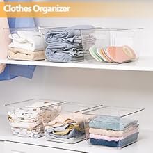 factory direct yihong 6 pack clear pantry organizer bins, plastic containers with handle for kitchen,freezer,cabinet,closet,bathroom under sink storage oem/odm services