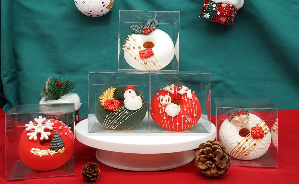 manufacturer direct 100pcs clear favor boxes 3x3x3 inch, chocolate bomb boxes, small gift boxes, cupcake boxes for birthday wedding party supplier direct