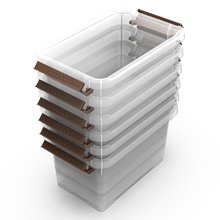 factory direct wyt clear storage latch box, 6 pack storage organizer bins with latching handle and lids, 3.5 quart oem/odm services