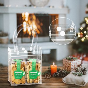 manufacturer direct badenbach 24 pcs small clear gift bags with handle,5.9