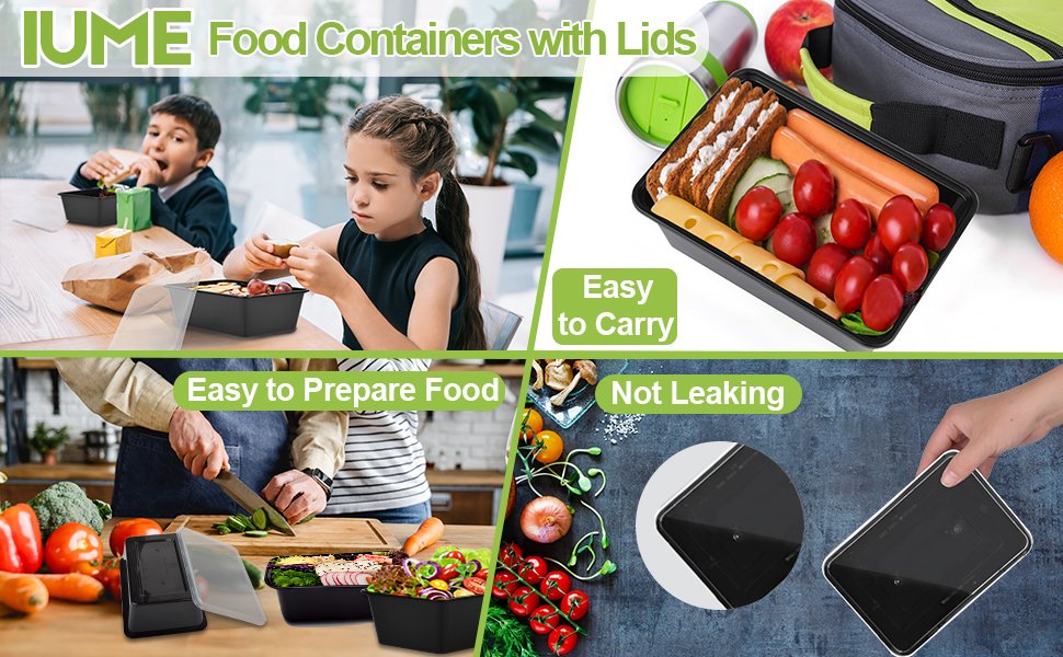 direct bulk orders 50-pack meal prep containers, 26 oz microwavable reusable food containers with lids for food prepping, disposable lunch boxes, plastic food boxes- stackable, freezer dishwasher healthy low-cost wholesale