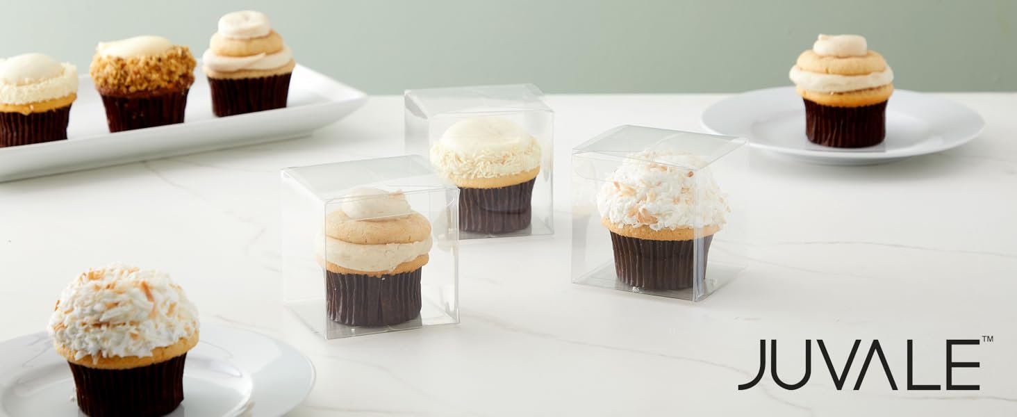 manufacturer direct juvale 50-pack clear gift boxes - 3x3x3 in square plastic transparent favor boxes for wedding, baby shower, birthday party supplier direct