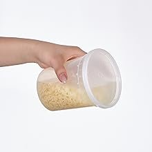 direct bulk orders 32 oz. plastic deli containers with lids, 24 sets - leakproof, stackable, bpa free, microwavable, freezer safe (formerly fuling) low-cost wholesale