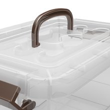 factory direct wyt clear storage latch box, 6 pack storage organizer bins with latching handle and lids, 3.5 quart oem/odm services