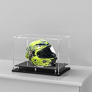 buy in bulk wanlian clear hat display case,acrylic baseball cap holder stand with stainless steel risers,perfect for baseball,football or snapback caps/cap of any mini helmet(8.6x7.9x7inch,l*w*h) source from factory