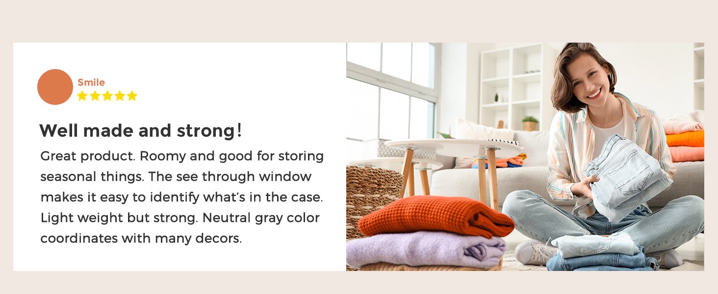 factory direct 90 l large storage bags, 6 pack clothes storage bins foldable closet organizers storage containers with reinforced handle for clothing, blanket, comforters, bed sheets, pillows and toys (gray) oem/odm services