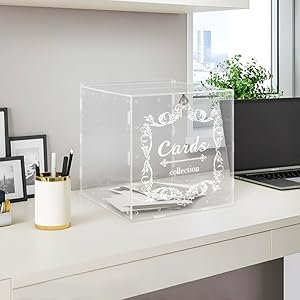 buy in bulk diwnelem acrylic wedding card box with lock string light clear large card box for wedding letter box envelope box acrylic gift card box money box for party birthday reception source from factory