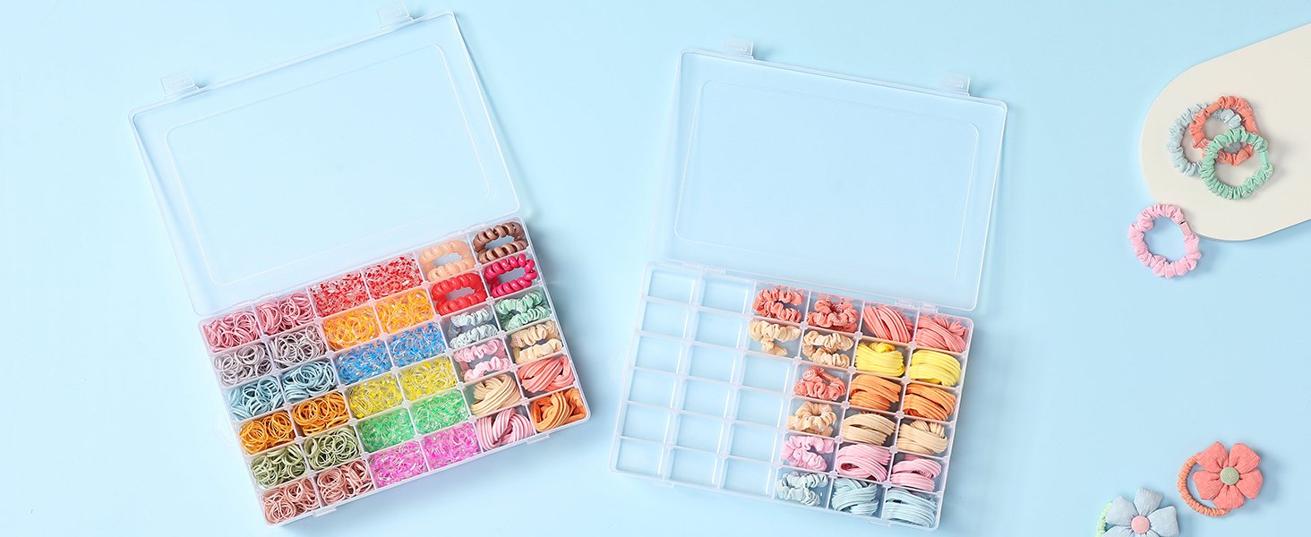 factory direct 2 pack 36 grids clear plastic organizer box with adjustable dividers, small craft organizers and storage, compartment container for bead, nail, jewelry, art, diy crafts, fishing tackle, small items oem/odm services