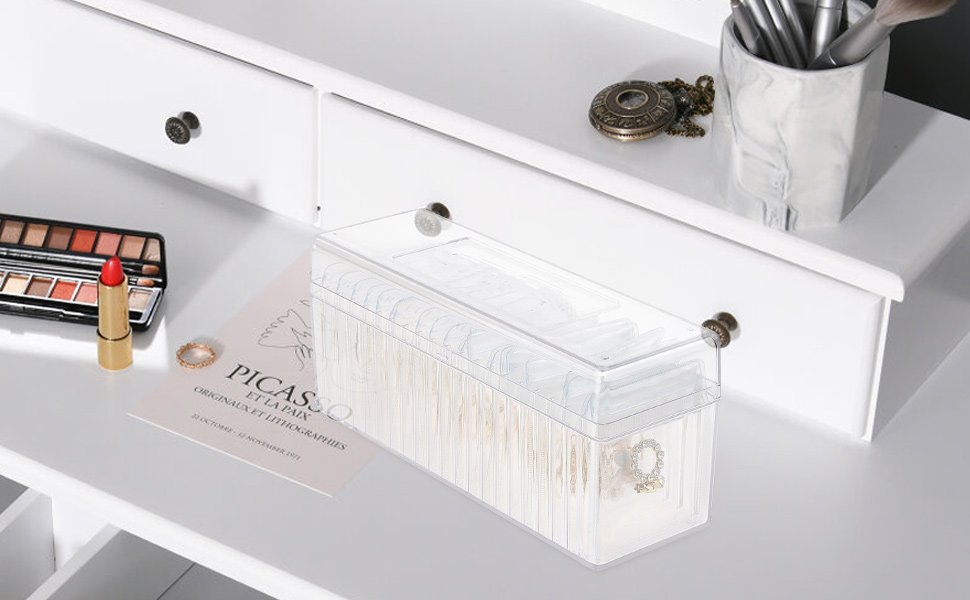 buy in bulk acrylic jewelry box organizer, clear jewelry organizer with 20 portable jewelry bag, jewelry storage organizer, jewelry box organizer with anti tarnish jewelry bags for earrings/rings/necklaces (1pcs) source from factory
