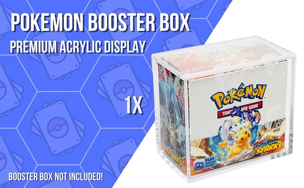 buy in bulk acrylic display case for pokemon booster box magnetic sliding lid 5mm clear acrylic protective display box (1 pack) source from factory