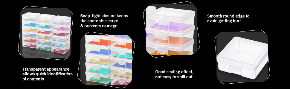 factory price novelinks stackable plastic clear storage box containers with latching lid - art craft supply organizer storage containers for pencil box, lego, crayon, beads, jewelry (18 pack small -clear) volume discount factory price novelinks stackable plastic clear storage box containers with latching lid - art craft supply organizer storage containers for pencil box, lego, crayon, beads, jewelry (18 pack small -clear) volume discount