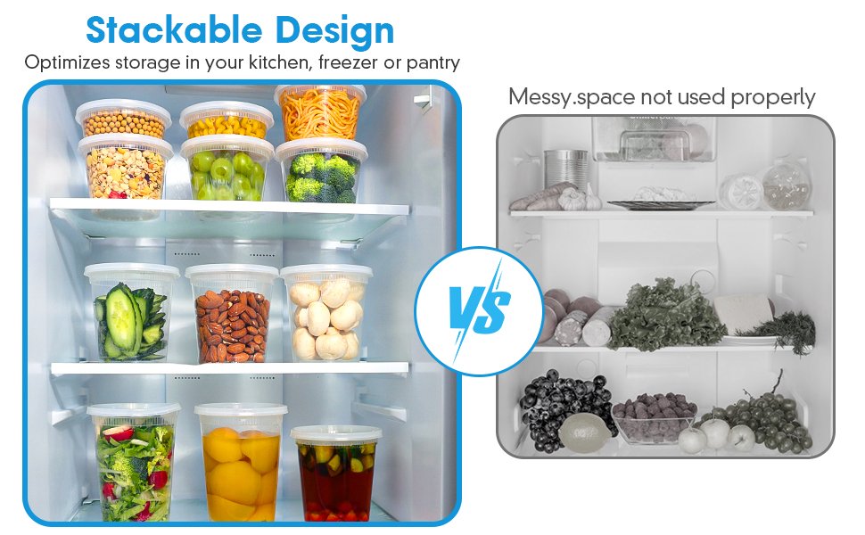 direct bulk orders 8oz[240pack] deli containers with lids, plastic food storage containers with lids 8oz, usa made heavy-duty quality, microwavable bpa-free plastic soup containers with airtight leak-proof lids low-cost wholesale