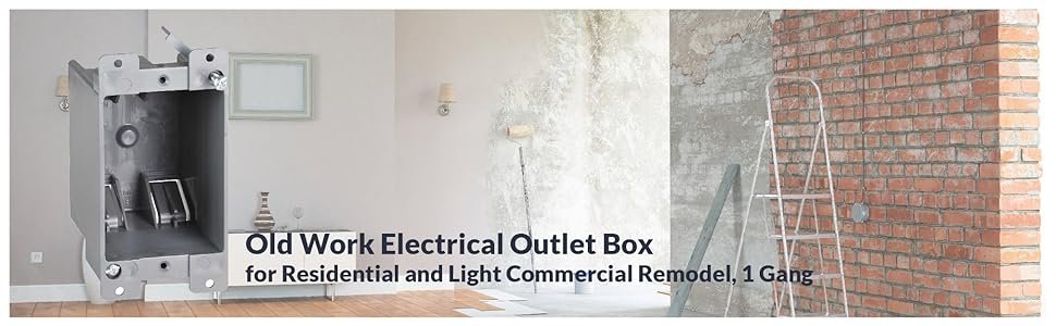 factory price newhouse hardware 1-gang pvc old work electrical outlet box (1-pack) | 14 cu. in. plastic junction box for switches, gfci, or duplex receptacle outlet | old work electrical box for home improvement volume discount