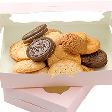 trade price 60 pcs cookie boxes pastry with clear window 7 x 4.3 x 1.5 inch kraft bakery treat premium gift box container for dessert, donuts, pie, candy, cupcakes, muffins, macaroon (white) wholesale supplier